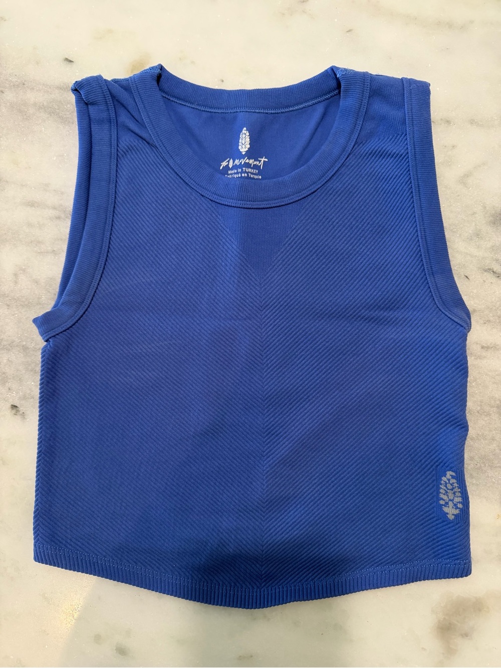 FP Movement by Free People Royal Blue Ribbed Tank Top